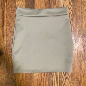 beige pencil skirt
